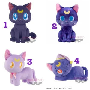 ตุ๊กตาแมว แมว ลูน่า จากการ์ตูนเซเลอร์มูน (Sailor moon Luna) [ของแท้ของใหม่นำเข้าจากญี่ปุ่น แมวทอง]